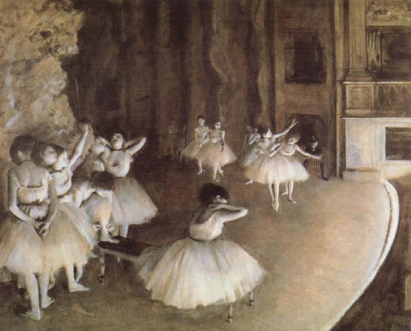 Edgar Degas Rehearal of a Baller on Stage oil painting image